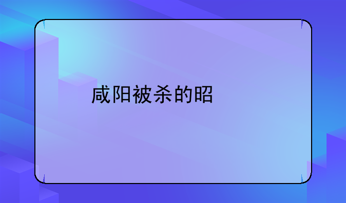咸阳被杀的是谁