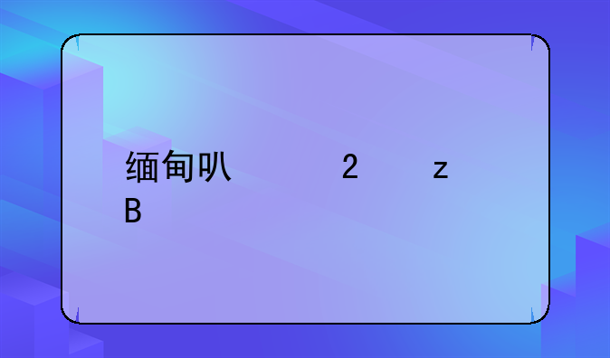 缅甸可以持枪吗