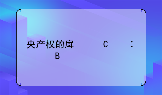 央产权的房子能买吗