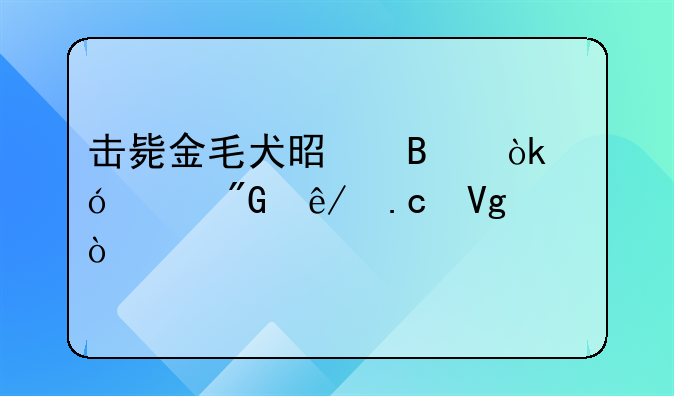 击毙金毛犬是否会导致刑事拘留？