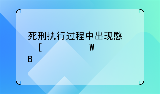 死刑执行过程中出现意外如何处理