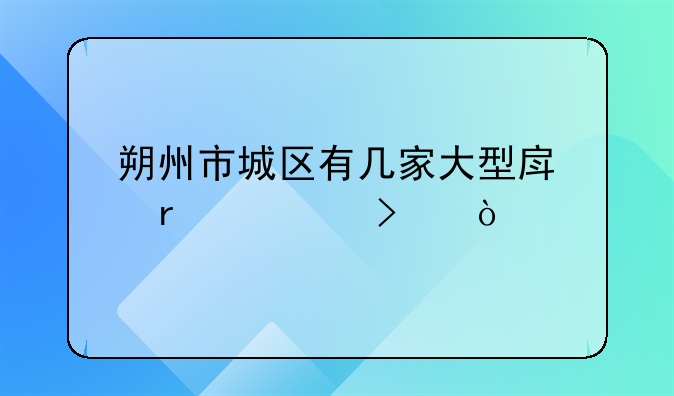 朔州市城区有几家大型房地产公司？