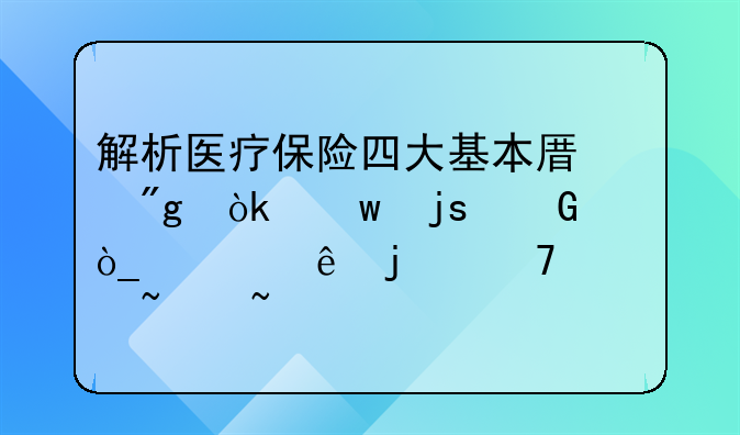 解析医疗保险四大基本原则：保障民众健康的重要基石